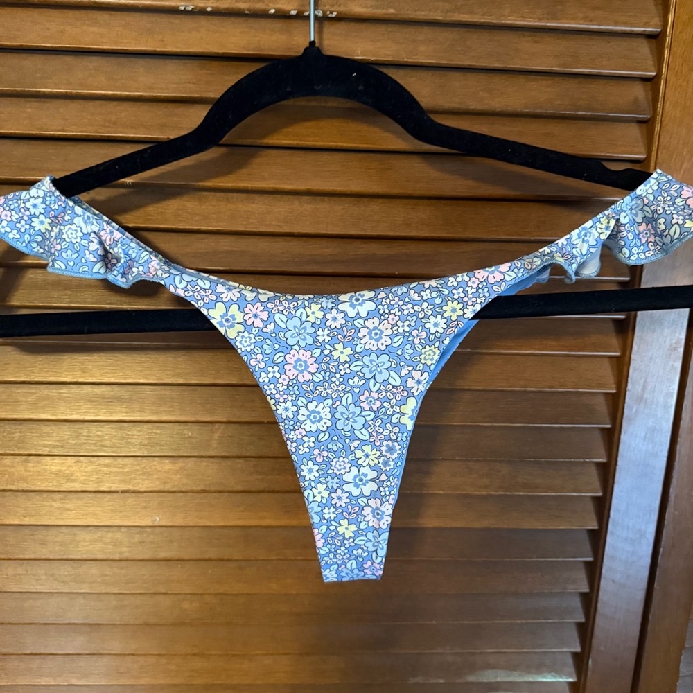 Frankie’s Bikinis Floral Off-Shoulder Bikini Bottom